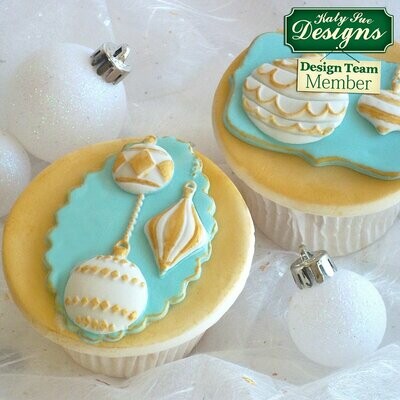 SALE!!! Katy Sue Silicone Mould -CHRISTMAS BAUBLES -Καλούπι Σιλικόνης Χριστουγεννιάτικες Μπάλες