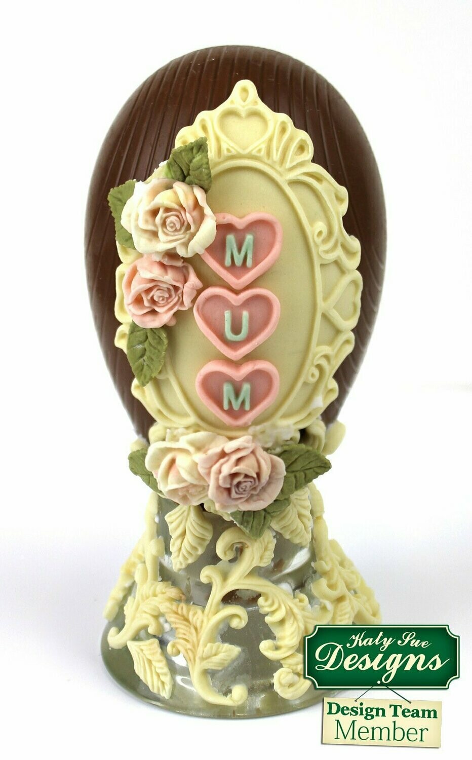 Katy Sue Silicone Mould -DECORATIVE PLAQUE -OVAL HEARTS -Καλούπι Σιλικόνης Διακοσμητική Πλάκα Οβάλ με Καρδιές