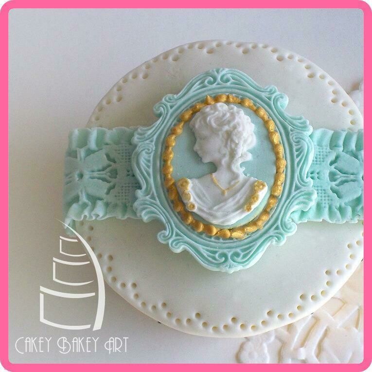 Katy Sue Silicone Mould -MINIATURE OVAL FRAME &amp; CAMEO 2 -Καλούπι Σιλικόνης Μινιατούρα Κάδρο Οβάλ &amp; Καμέο 2