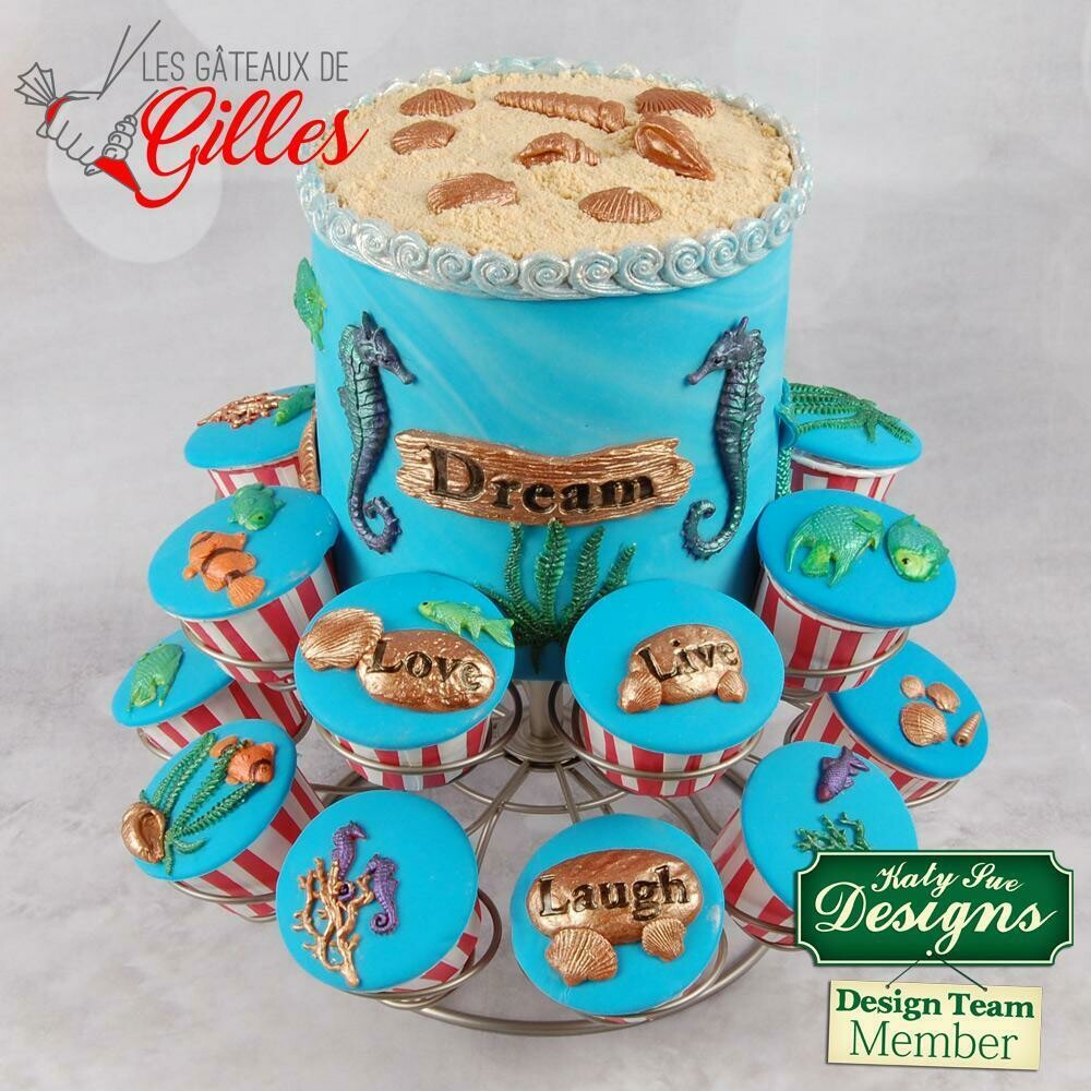 Katy Sue Silicone Mould -SEA SHELLS -Καλούπι Σιλικόνης Κοχύλια της Θάλασσας με 10 Σχέδια
