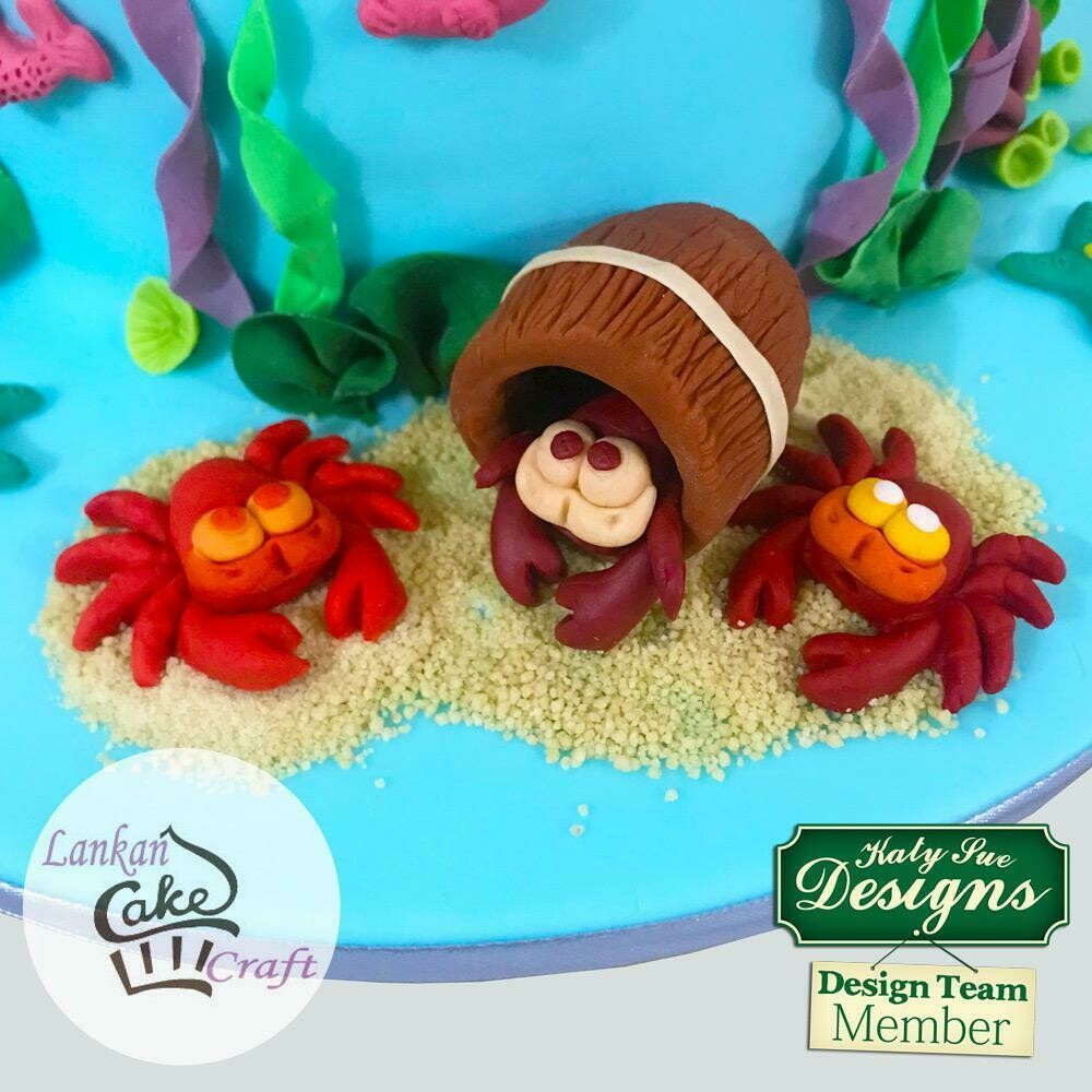 Katy Sue Silicone Mould -Sugar Buttons -CRAB &amp; FISH -Καλούπι Σιλικόνης Καβούρι &amp; Ψάρι ∞∞∞