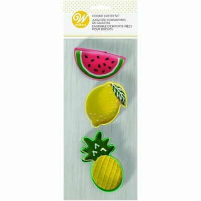 Wilton Cookie Cutter Set of 3 -WATERMELON, LEMON and PINEAPPLE - Σετ 3τεμ Κουπ πατ ΚΑΡΠΟΥΖΙ, ΛΕΜΟΝΙ, ΑΝΑΝΑΣ