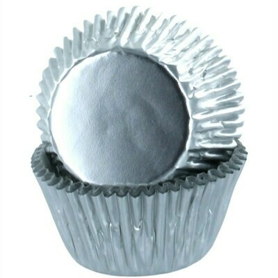 Baked With Love Cupcake Cases -METALLIC SILVER - Θήκες Ψησίματος -Μεταλλικό Ασημί 50 τεμ