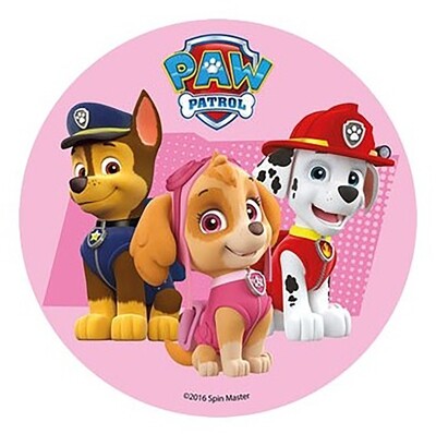 Βρώσιμη εκτύπωση - PAW PATROL - Ροζ. 21εκ ∞ Βρώσιμη εκτύπωση - PAW PATROL - Ροζ. 21εκ ∞