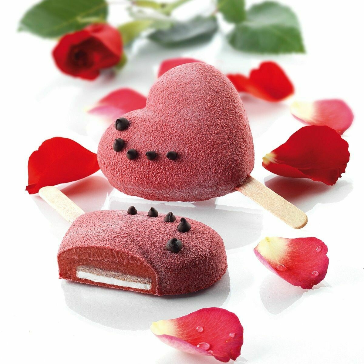Silikomart Ice Cream Mould -MINI HEART  - Καλούπι Καρδιές με 50 Ξυλάκια για Popsicles &amp; Cakesicles