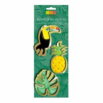 ScrapCooking Set of 3 Cookie Cutters -TROPICAL MIX -TOUCAN, PINEAPPLE, LEAF - Σετ 3τεμ κουπ πατ με Τροπικό Θέμα - ΠΑΠΑΓΑΛΟΣ ΤΟΥΚΑΝ, ΑΝΑΝΑΣ, ΦΥΛΛΟ ScrapCooking Set of 3 Cookie Cutters -TROPICAL MIX -TOUCAN, PINEAPPLE, LEAF - Σετ 3τεμ κουπ πατ με Τροπικό Θέμα - ΠΑΠΑΓΑΛΟΣ ΤΟΥΚΑΝ, ΑΝΑΝΑΣ, ΦΥΛΛΟ