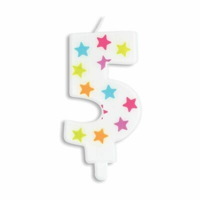 SALE!!! ScrapCooking Candle STARS No.5 - ΛΕΥΚΟ ΚΕΡΙ ΜΕ ΠΟΛΥΧΡΩΜΑ ΑΣΤΕΡΙΑ ΑΡΙΘΜΟΣ '5' SALE!!! ScrapCooking Candle STARS No.5 - ΛΕΥΚΟ ΚΕΡΙ ΜΕ ΠΟΛΥΧΡΩΜΑ ΑΣΤΕΡΙΑ ΑΡΙΘΜΟΣ '5'