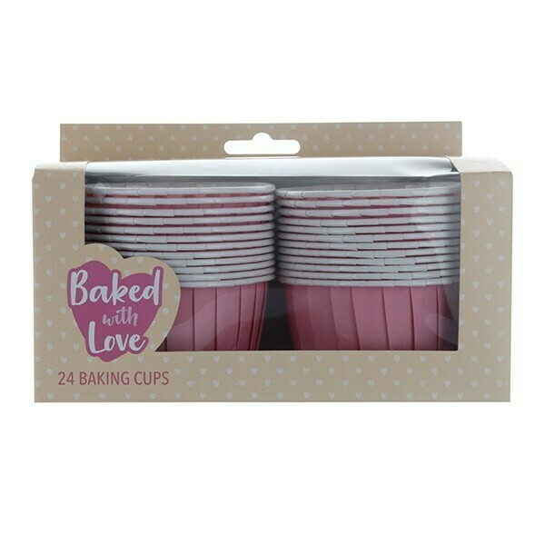 Baked With Love Baking Cups -PINK -Κυπελάκια Ψησίματος 6εκ -Ροζ 24 τεμ