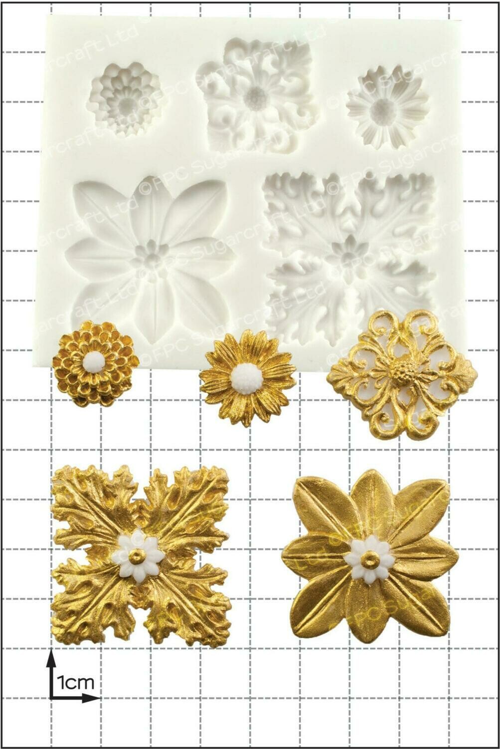 FPC Silicone Mould -DECORATIVE BOSSES - Καλούπι Σιλικόνης Διακοσμητικά Λουλούδια