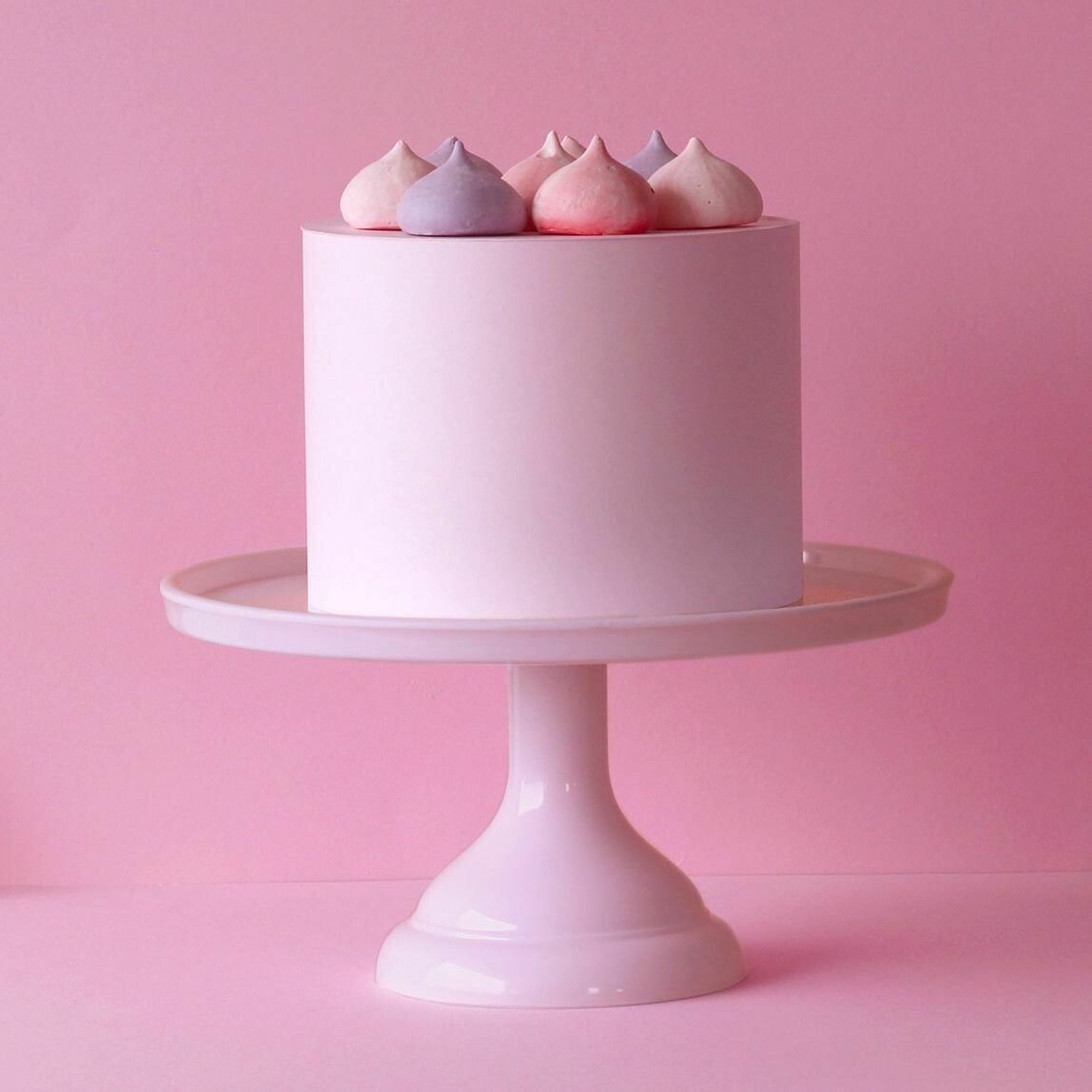 Melamine Cake Stand -SMALL PINK - Μικρή Βάση Για Τούρτα από Μελαμίνη - Ροζ 24εκ