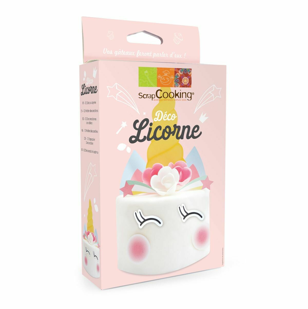 Scrapcooking Wafer Decoration Unicorn 12τεμ - Διακοσμητικά Μονόκερου από Φύλλο Βάφλας