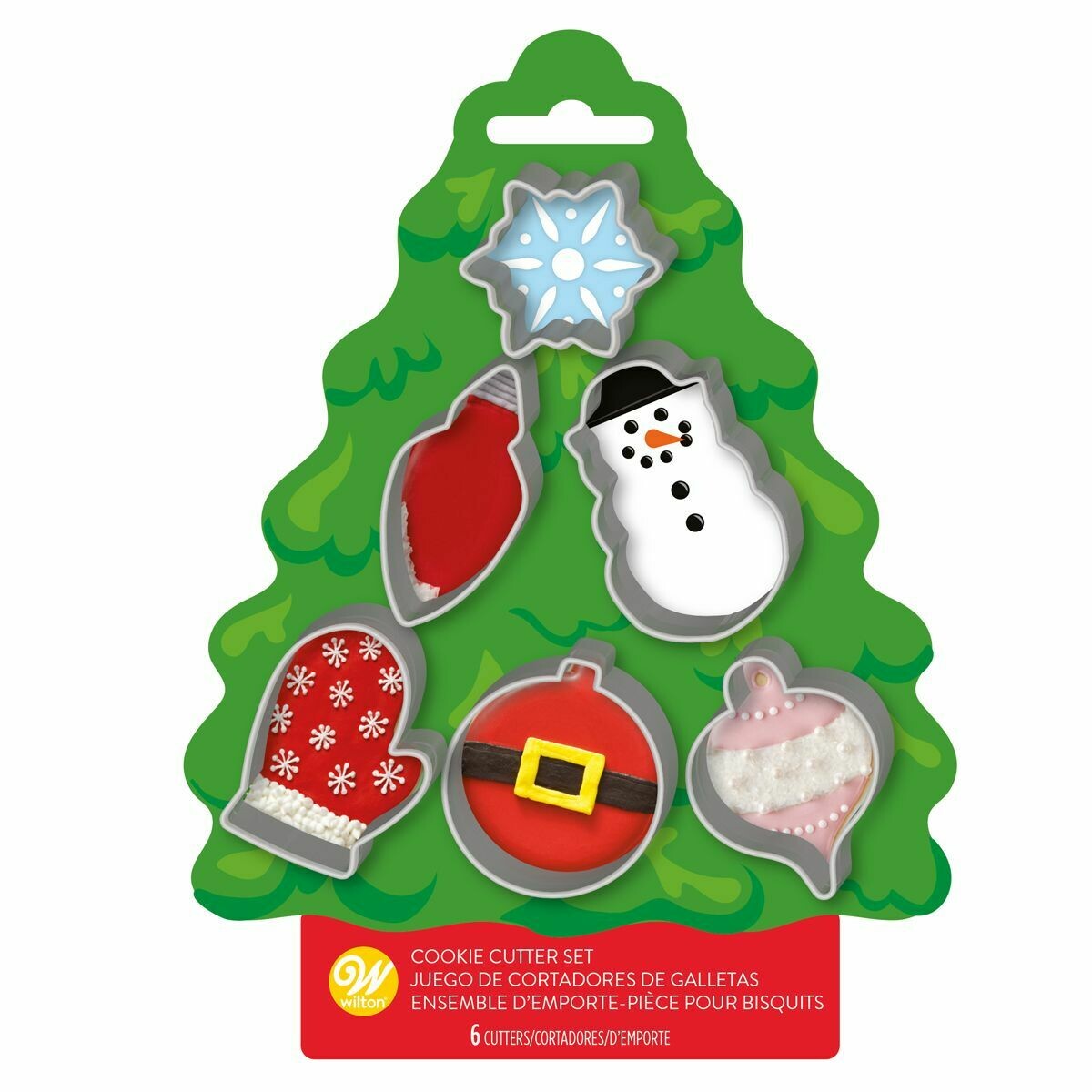 Wilton Christmas Mini Cookie Cutter Tree Set of 6 - Σετ 6τεμ κουπ πατ Χριστουγεννιάτικα