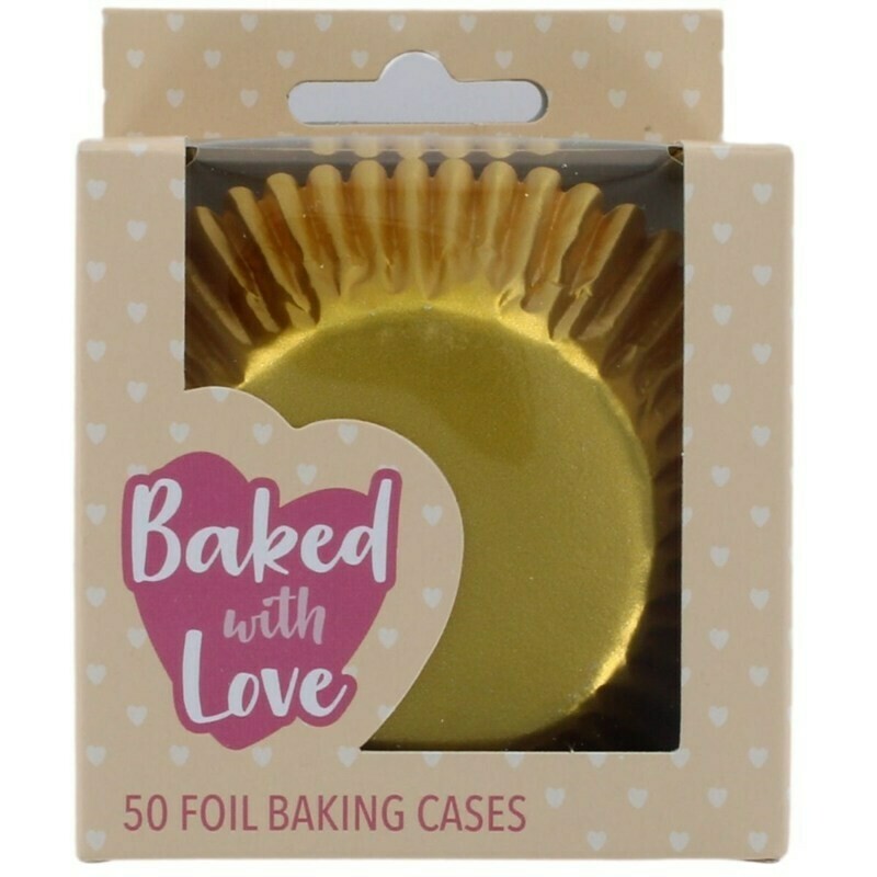 Baked With Love Cupcake Cases -METALLIC GOLD - Θήκες Ψησίματος -Μεταλλικό Χρυσό 50 τεμ.