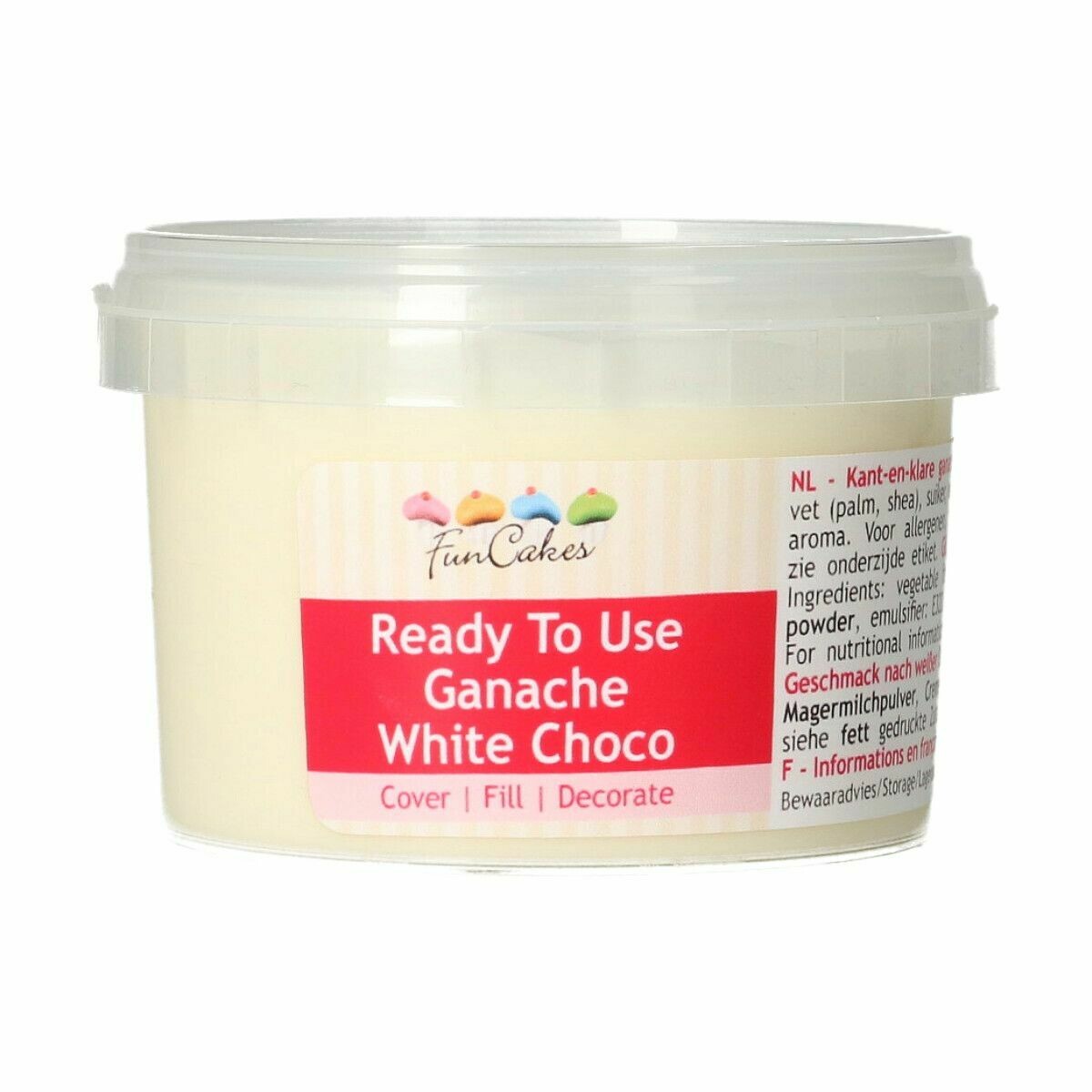 FunCakes Ready To Use Ganache -WHITE CHOCO 260g - Γκανάζ λευκής σοκολάτας