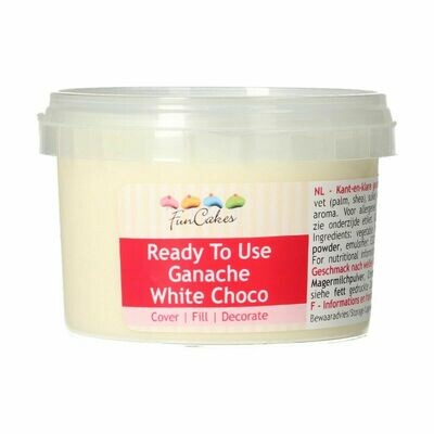 FunCakes Ready To Use Ganache -WHITE CHOCO 260g - Γκανάζ λευκής σοκολάτας