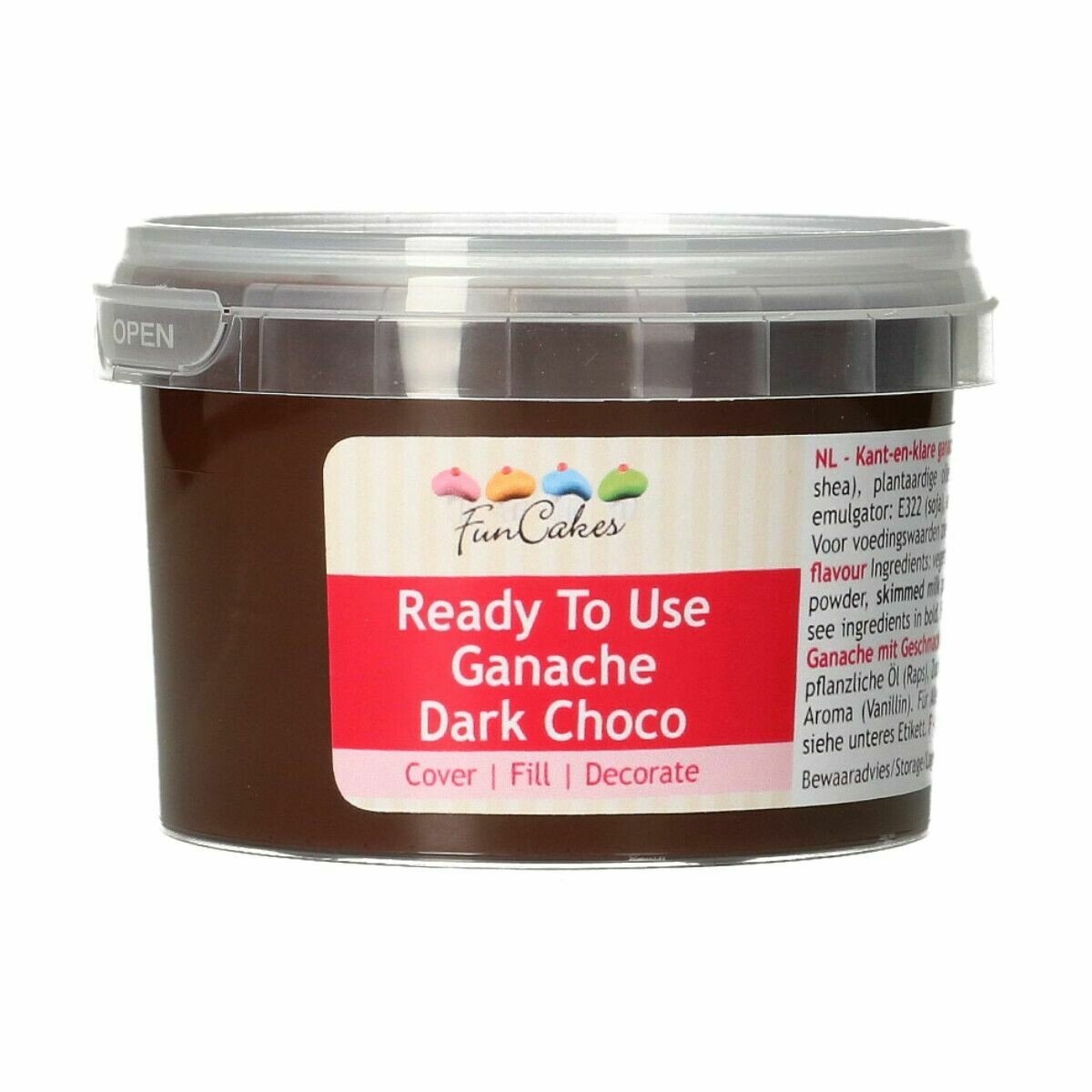 FunCakes Ready To Use Ganache -DARK CHOCO 260g - Γκανάζ μαύρης σοκολάτας