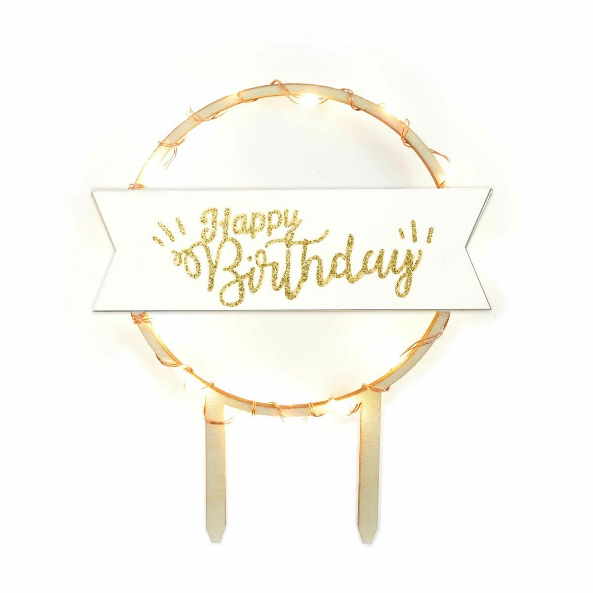 Scrapcooking Cake Topper LED &#39;Happy Birthday&#39; - Τόπερ &#39;Happy Birthday&#39; με φωτάκια Led
