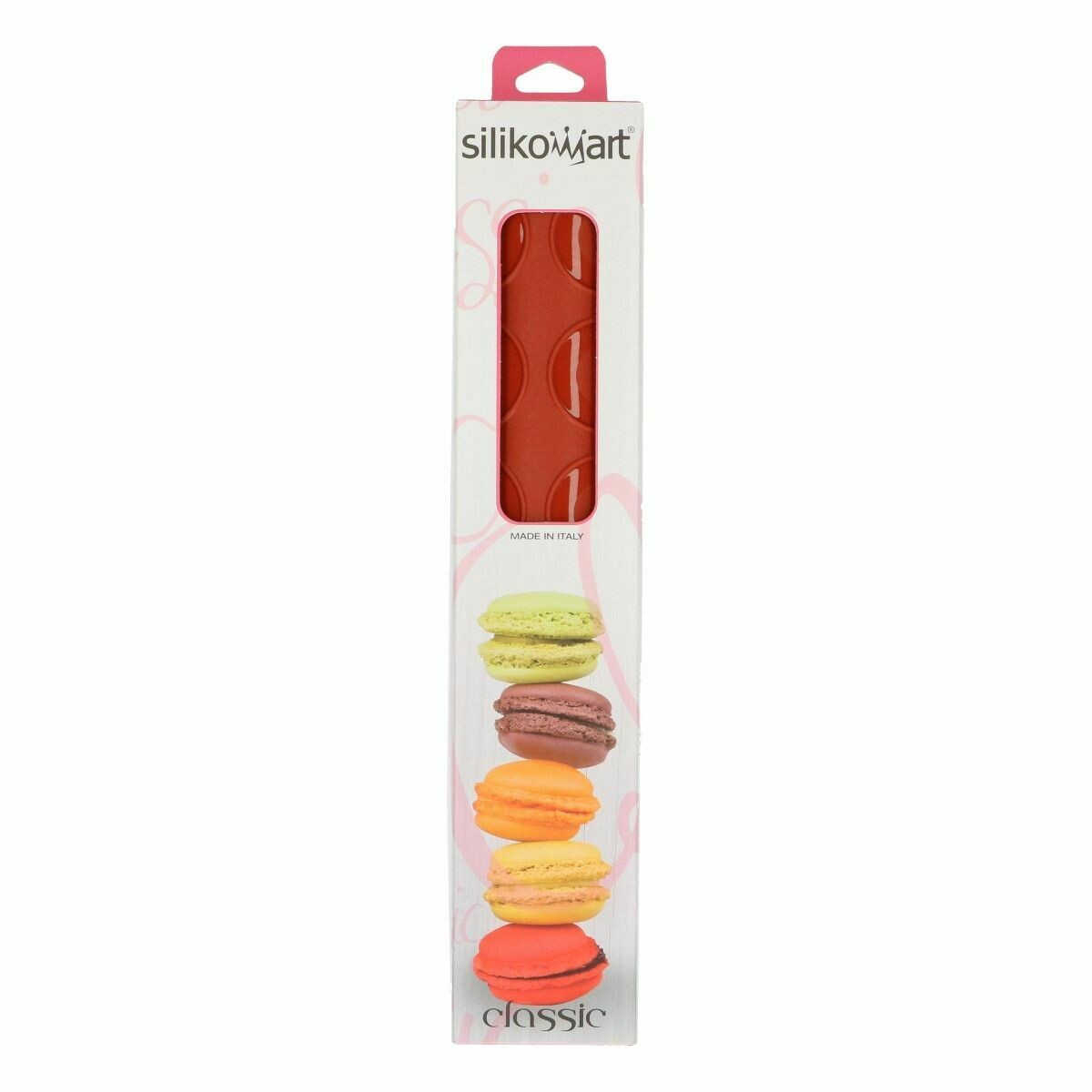 Silikomart -Macaron Mat - Πατάκι Ψησίματος Μακαρόν με 48 Ισομερείς Κύκλους - Περίπου 40x30εκ