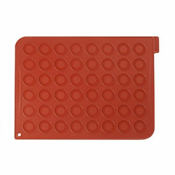 Silikomart -Macaron Mat - Πατάκι Ψησίματος Μακαρόν με 48 Ισομερείς Κύκλους - Περίπου 40x30εκ