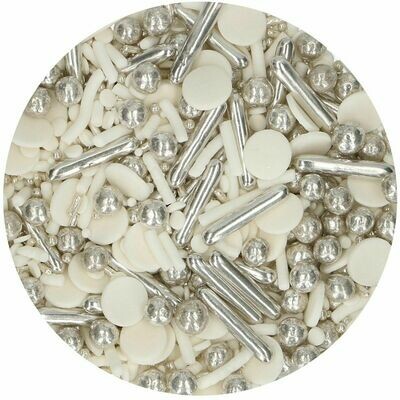 FunCakes Sprinkle Mix 65γρ -SILVER CHIC MEDLEY- Μείγμα Ζαχαρωτών Ασημένιο &#39;Chic&#39;