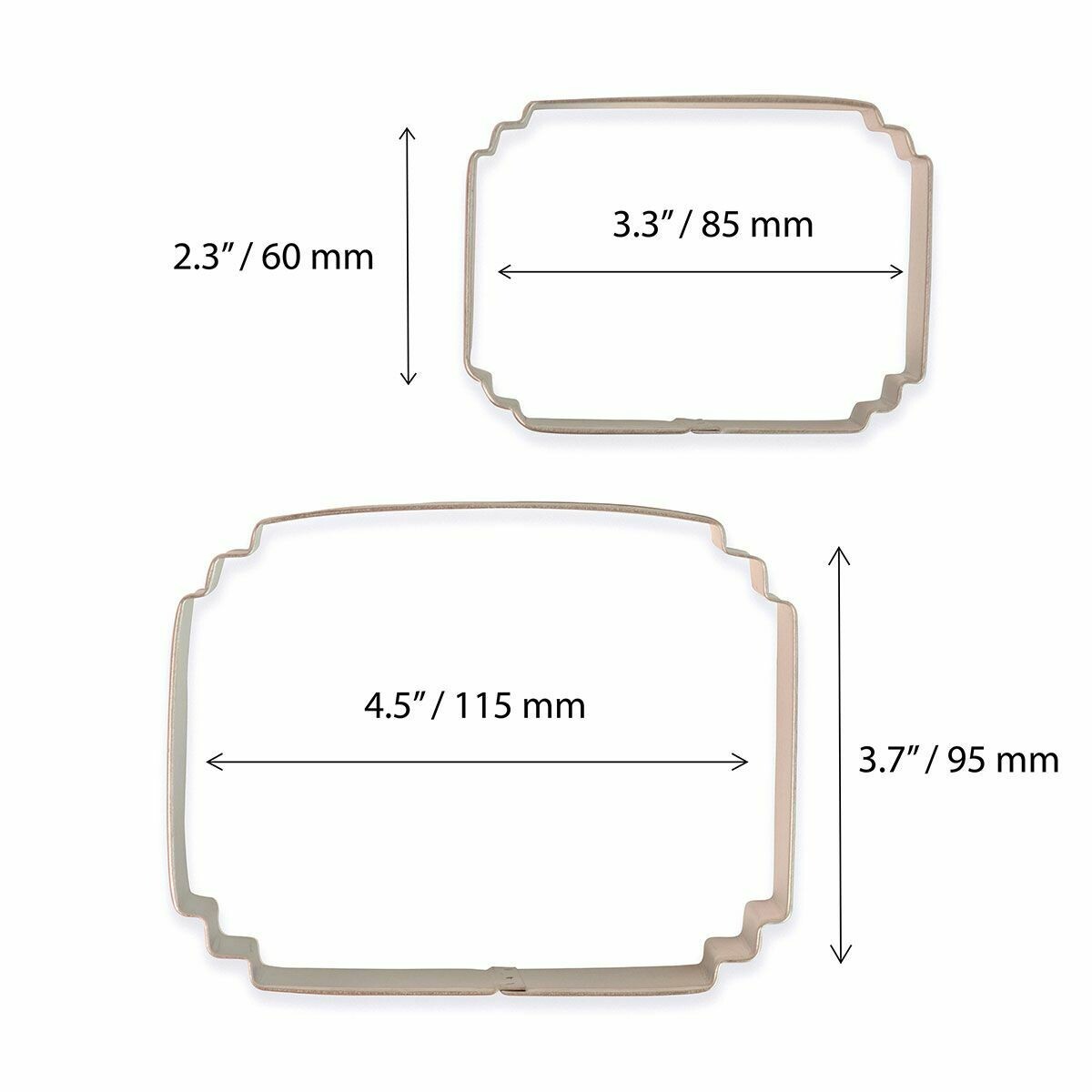 PME Set of 2 Plaque Cutters -STYLE 7 - Σετ 2τεμ κουπ πατ Κορνίζες/πλάκες
