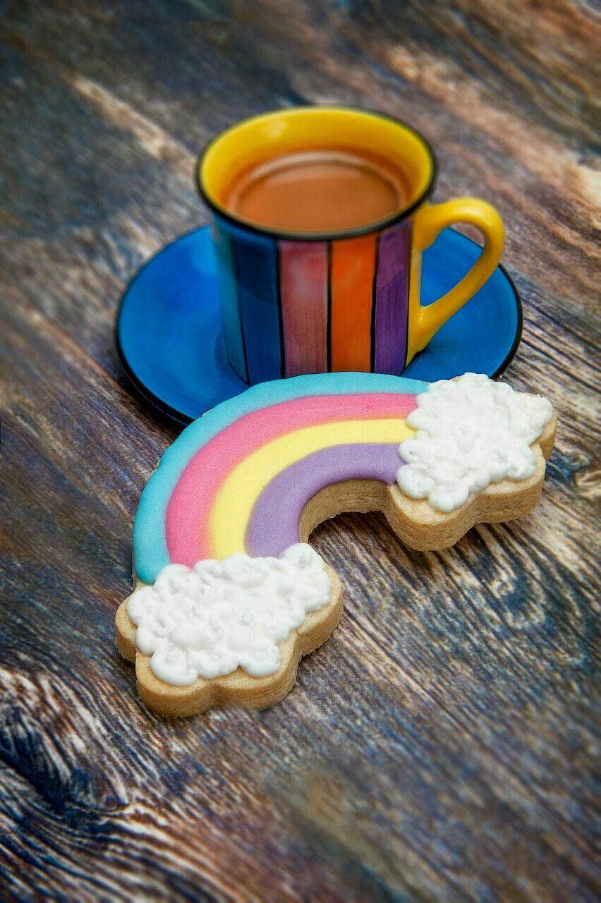By AH -Cookie Cutter -RAINBOW &amp; CLOUDS -Κουπ πατ Ουράνιο Τόξο &amp; Σύννεφα 12εκ