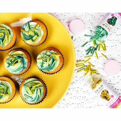FunCakes Sprinkles -Metallic Sugar Rods XL GOLD - Μείγμα Ζαχαρωτών Ράβδοι σε Χρυσό χρώμα 70γρ