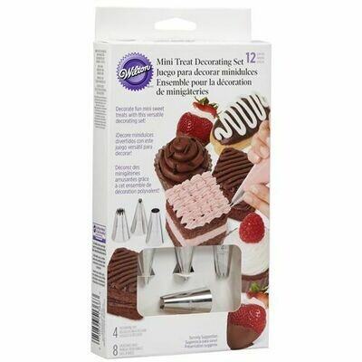 SALE!!! Wilton Decorating Kit for MINI TREATS 12Τμχ -Σετ Μύτες Κορνέ και Σακούλες SALE!!! Wilton Decorating Kit for MINI TREATS 12Τμχ -Σετ Μύτες Κορνέ και Σακούλες