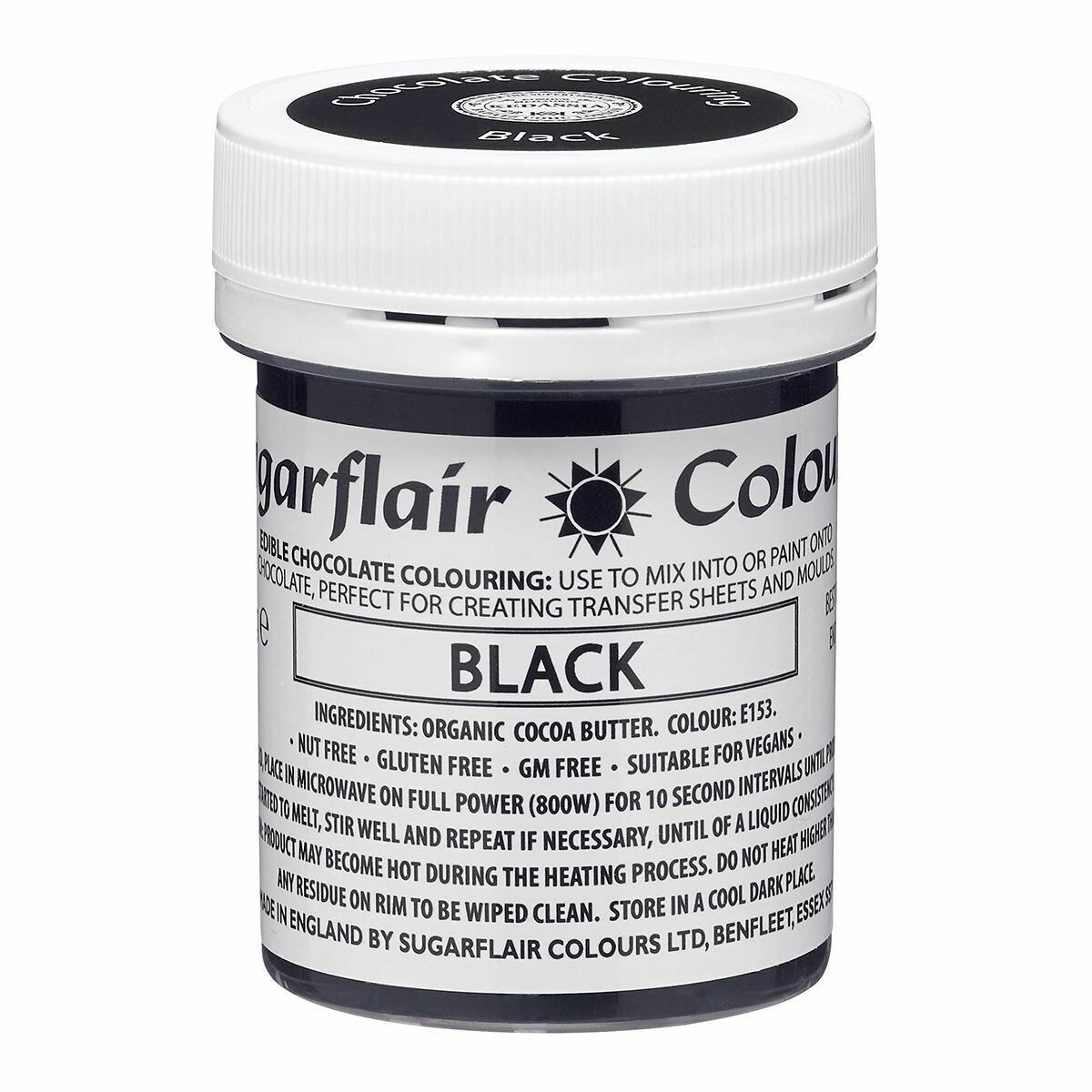 Sugarflair Chocolate Colour -BLACK 35g - Χρώμα σοκολάτας -Μαύρο