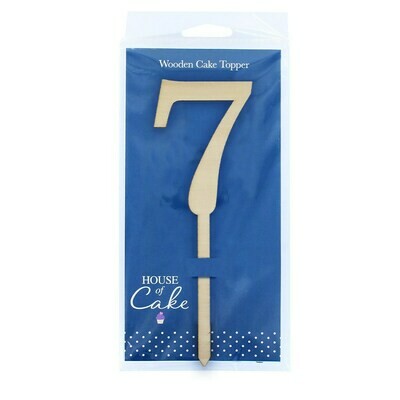 House of Cake Wooden Topper No.7 - Τόπερ Τούρτας Ξύλινο No.7