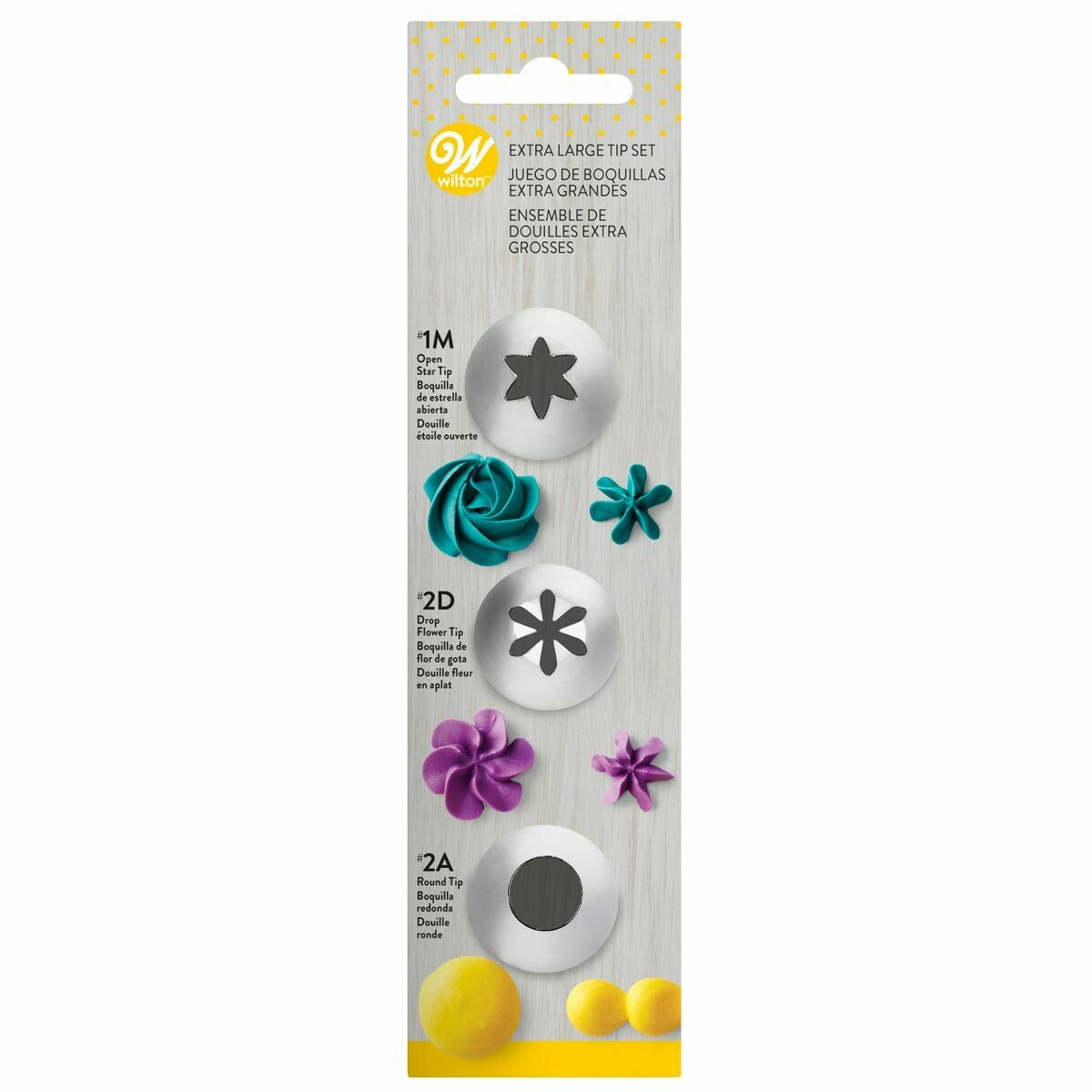 WILTON Nozzles Set of 3 -PETAL No.1M, No.2D &amp; No.2A -Σετ 3 τεμ με μύτες κορνέ για λουλούδια