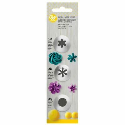 WILTON Nozzles Set of 3 -PETAL No.1M, No.2D &amp; No.2A -Σετ 3 τεμ με μύτες κορνέ για λουλούδια