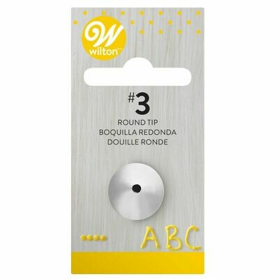 WILTON Nozzle ROUND No.3 - Μύτη Κορνέ Στρογγυλή
