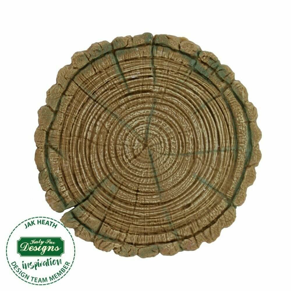 SALE!!! Katy Sue Silicone Mould -LOG Slice Mould -MEDIUM - Καλούπι Σιλικόνης φέτα Κορμού Δέντρου Μεσαίο Μέγεθος 12.5εκ
