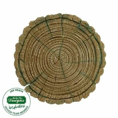 SALE!!! Katy Sue Silicone Mould -LOG Slice Mould -MEDIUM - Καλούπι Σιλικόνης φέτα Κορμού Δέντρου Μεσαίο Μέγεθος 12.5εκ