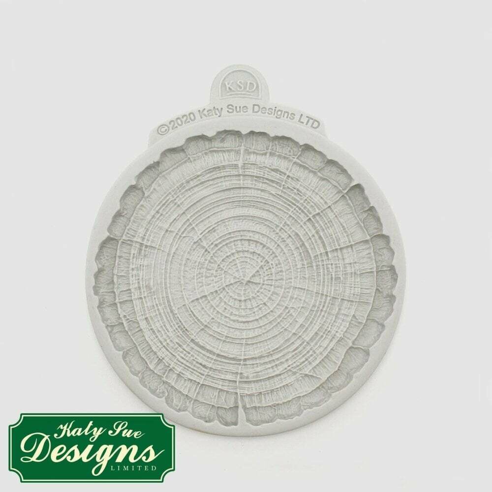 SALE!!! Katy Sue Silicone Mould -LOG Slice Mould -MEDIUM - Καλούπι Σιλικόνης φέτα Κορμού Δέντρου Μεσαίο Μέγεθος 12.5εκ