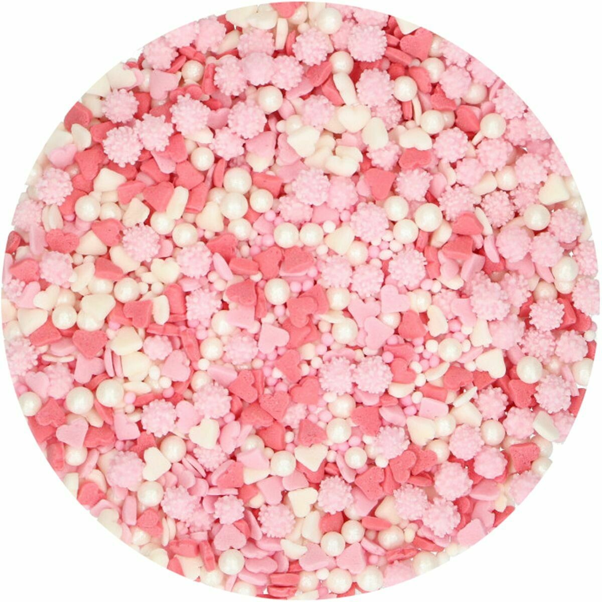 FunCakes Sprinkle Mix 65γρ -BELOVED - Μείγμα Ζαχαρωτών σε ροζ και λευκές αποχρώσεις