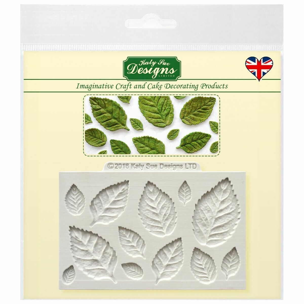 Katy Sue Silicone Mould -ROSE LEAVES - Καλούπι Σιλικόνης Φύλλα Τριαντάφυλλου