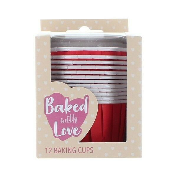 Baked With Love Baking Cups -RED -Κυπελάκια Ψησίματος 5εκ -Κόκκινο 12 τεμ