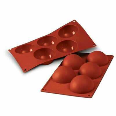 Silikomart - Semisphere Mould -Καλούπι Σιλικόνης για 5 Ημισφαίρια Πολύ Μεγάλα-8εκ