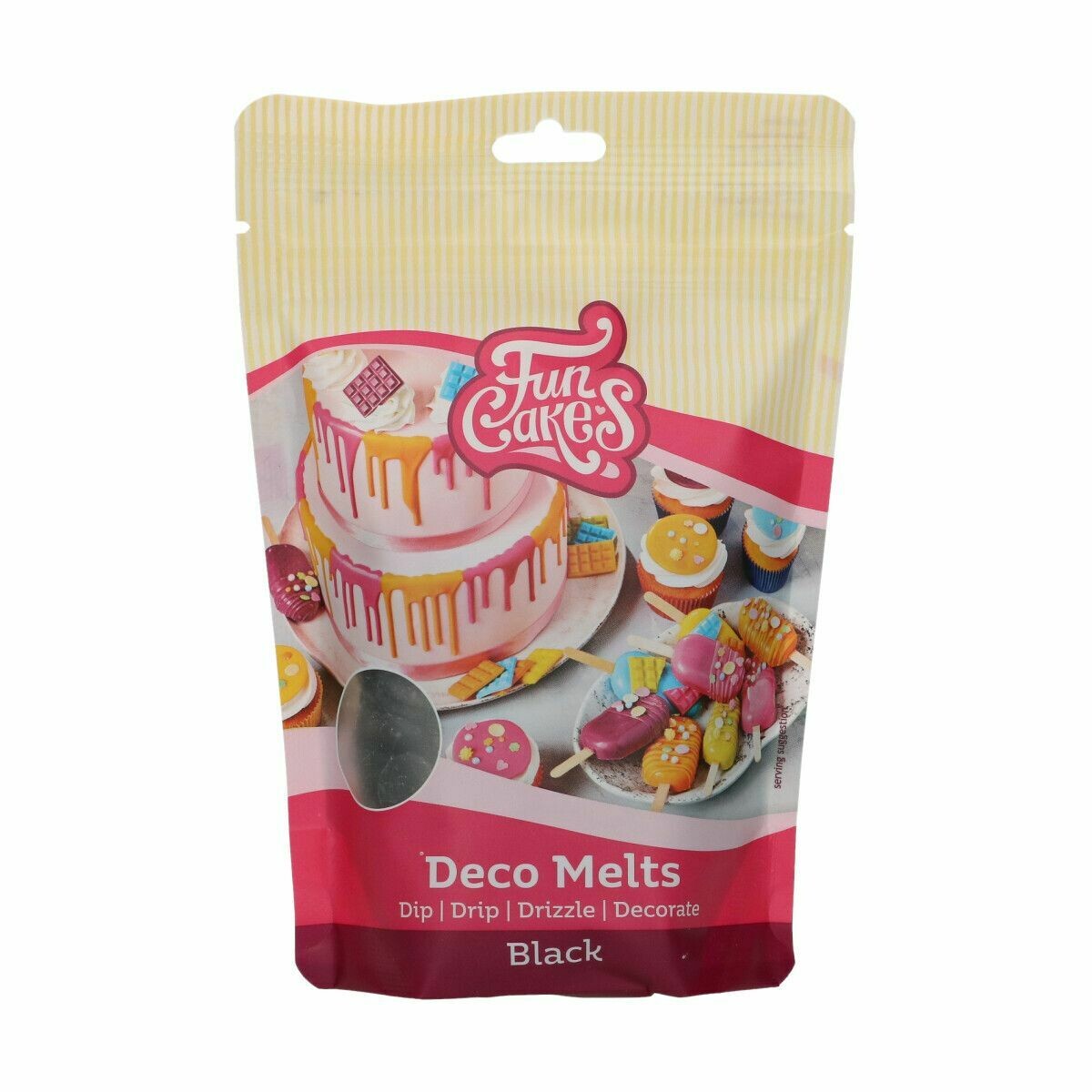 FunCakes Deco Melts -BLACK -Μαύρο 250γρ