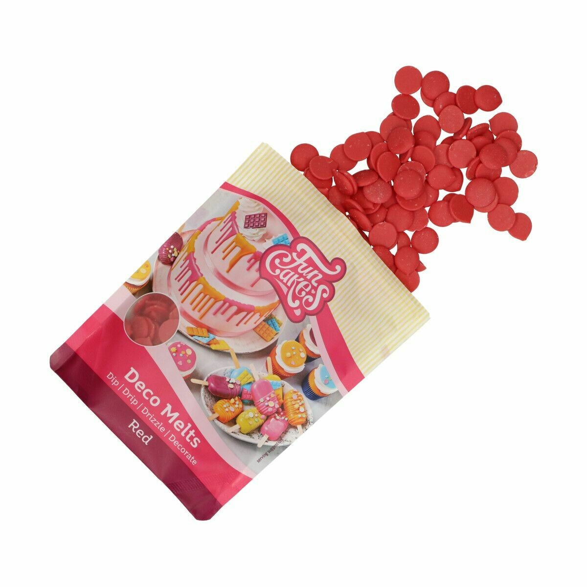 FunCakes Deco Melts -RED -Κόκκινο 250γρ