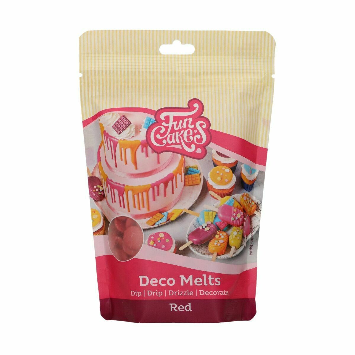 FunCakes Deco Melts -RED -Κόκκινο 250γρ