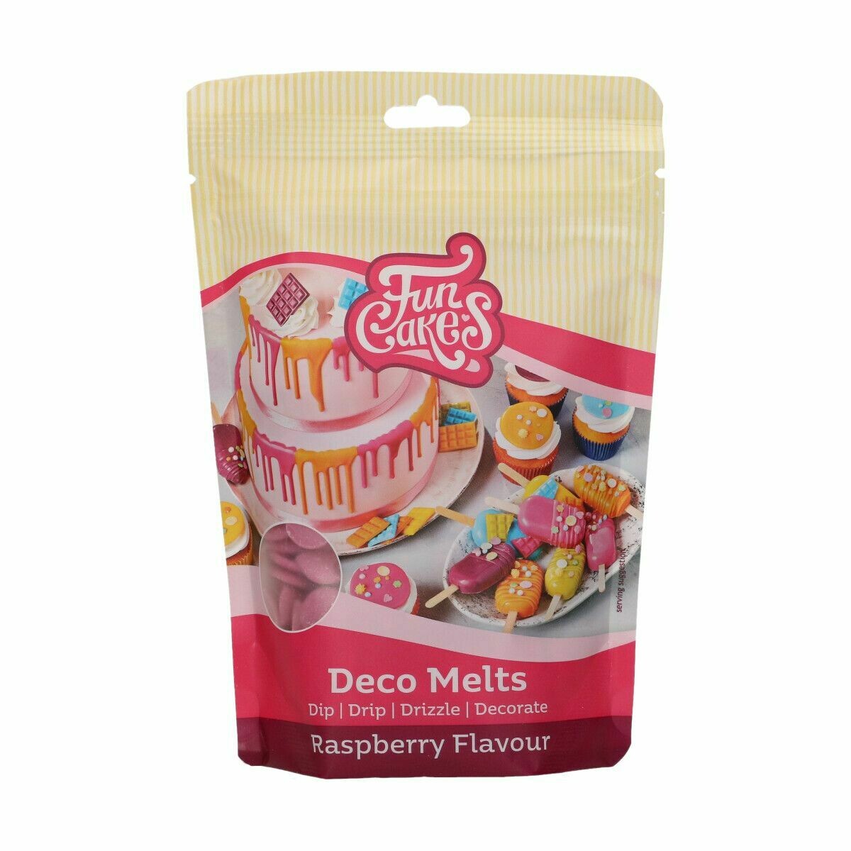 FunCakes Deco Melts ΜΕ ΓΕΥΣΗ ΒΑΤΟΜΟΥΡΟ 250γρ Raspberry Flavour