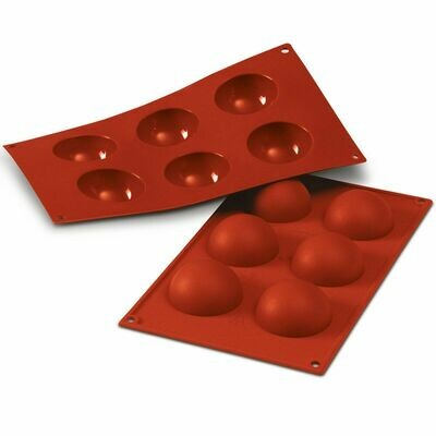Silikomart - Semisphere Mould -Καλούπι Σιλικόνης για 6 Ημισφαίρια Μεσαία-6εκ