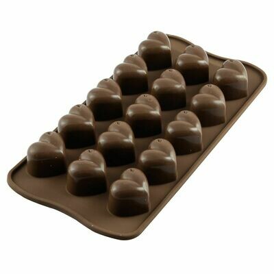 Silikomart Chocolate Mould -HEARTS 'Monamour' - Καλούπι σιλικόνης για 15 σοκολατένιες καρδιές