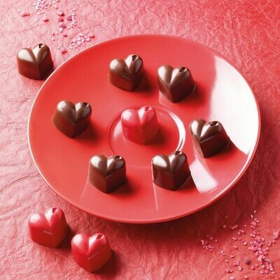 Silikomart Chocolate Mould -HEARTS &#39;Monamour&#39; - Καλούπι σιλικόνης για 15 σοκολατένιες καρδιές