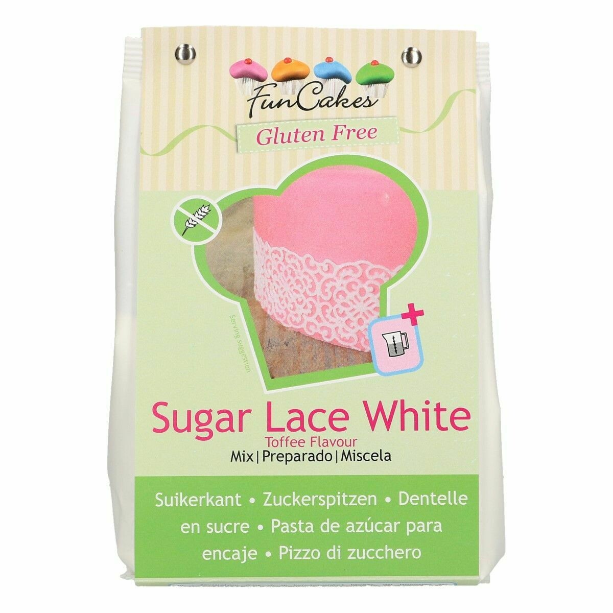 FunCakes Mix for Lace - White, Gluten Free 400g - Βρώσιμο Μείγμα Δαντέλας Λευκό