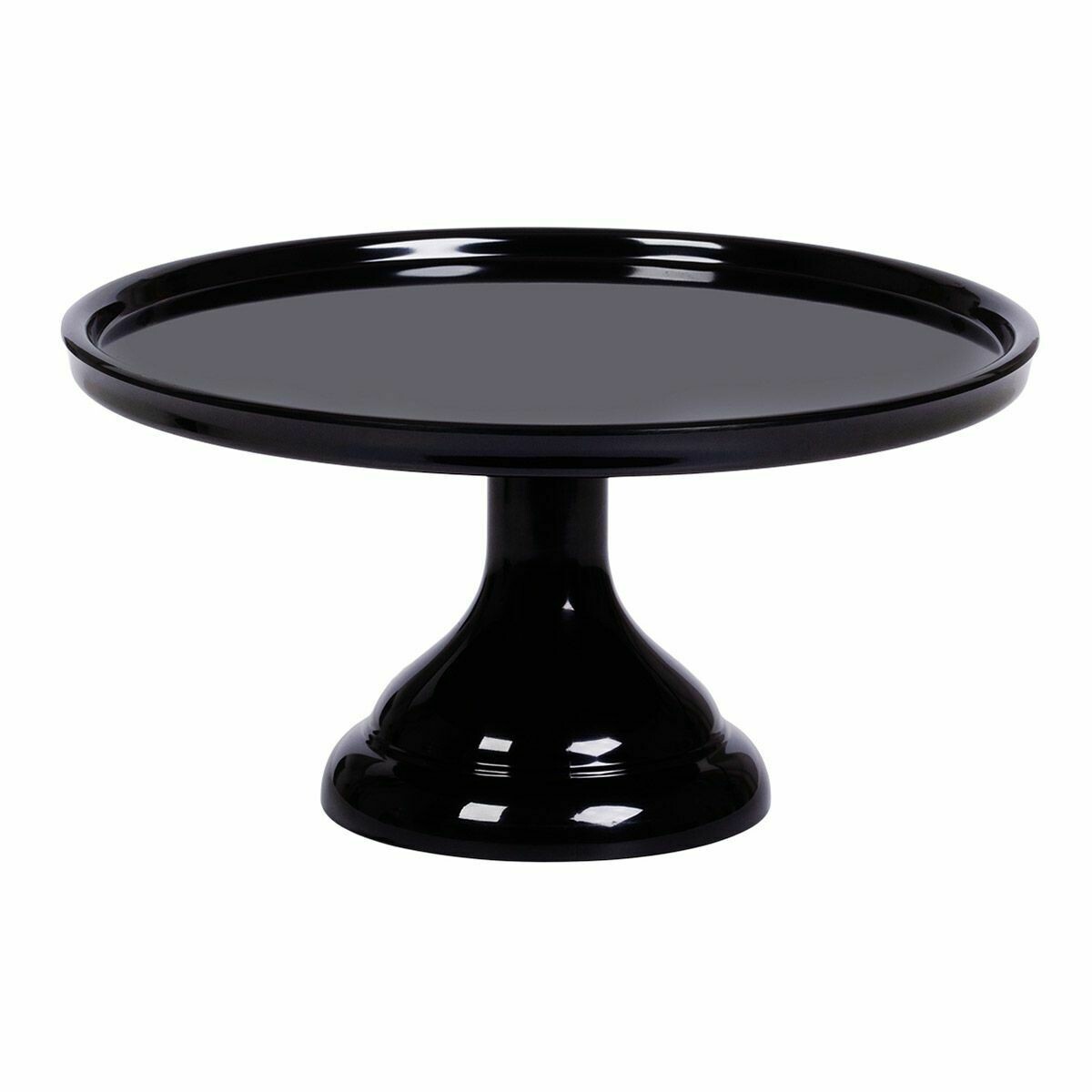 Melamine Cake Stand -SMALL BLACK - Μικρή Βάση Για Τούρτα από Μελαμίνη - Μάυρη 24εκ
