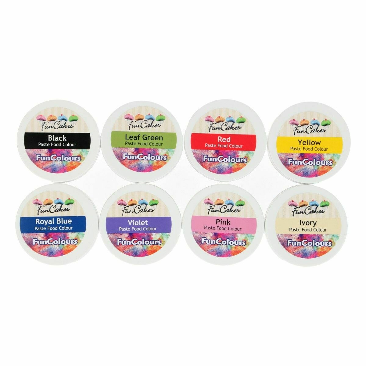 FunCakes FunColours PASTE - SET OF 8 COLOURS -Χρώμα Πάστα - Πολλαπλή συσκευασία με 8 Χρώματα x 30γρ